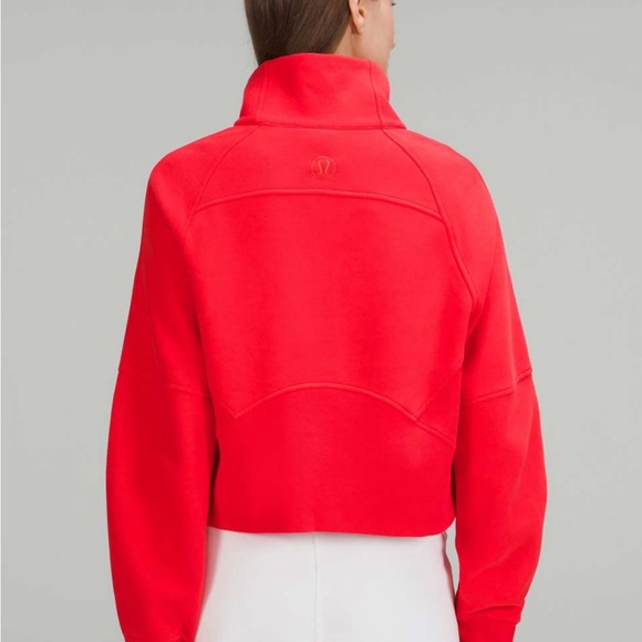 Lululemon Scuba Oversized Funnel Neck Half Zip - Carnation Red - Picture 4 of 5